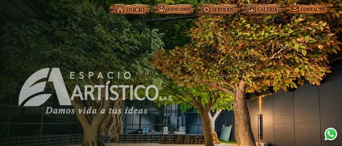 Captura del sitio web de Espacio Artístico S.A.S.